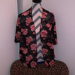 Silky Floral Cardigan